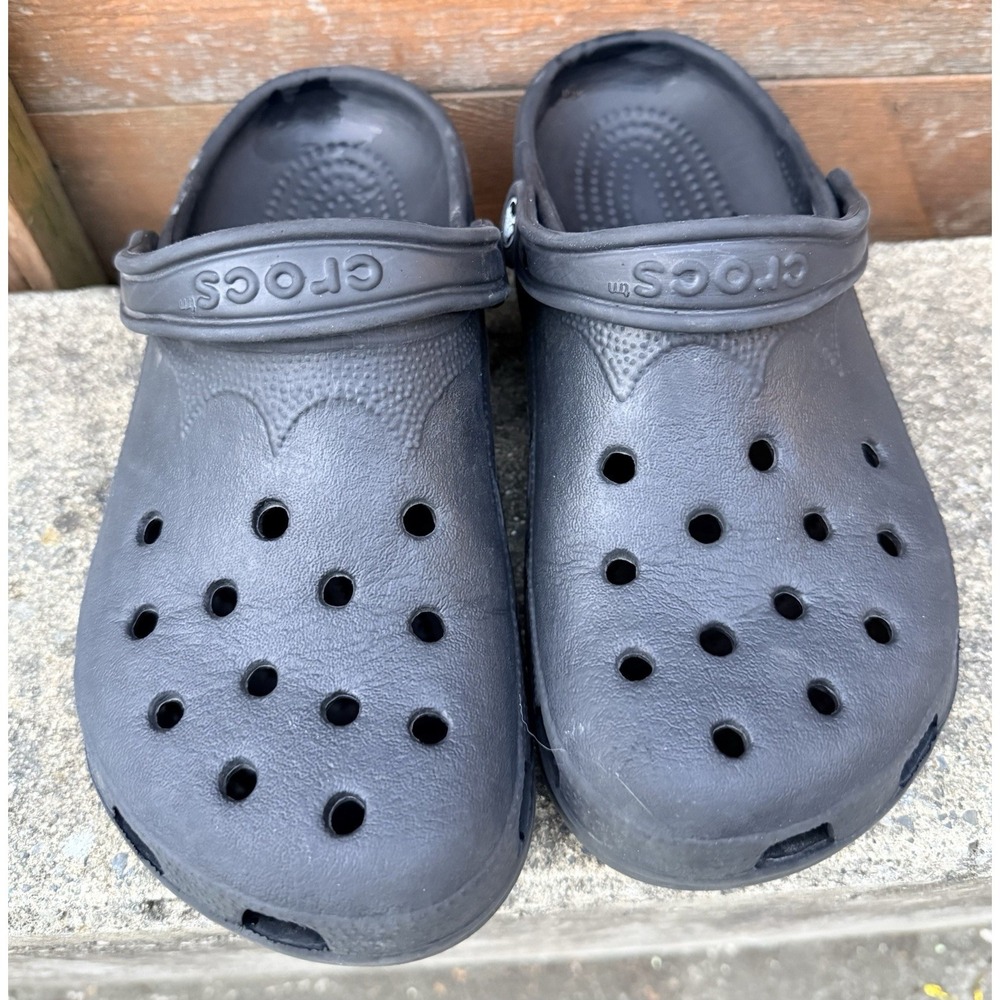 Crocs Classic Clog Shoes Youth/ Men's 6/7 ~ Women's 8/9 Black Slip On Summer